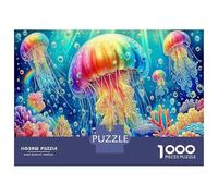 Rainbow Jellyfish Puzzle Impossibili 1000Pcs Interesting Decorazione Per La Casa. Giochi Rilassamento E Intelligence Per Adulti E Bambini Da 12 Anni 70x50cm/1000pcs