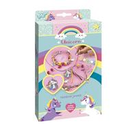 CREATIVITY- Rainbow Jewels-Crea i Tuoi Braccialetti Unicorno in Metallo, Charms a Stella, Perline e Adesivi, Colore, 071063