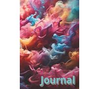 Rainbow Journal: beautiful vibrant color design 110 blank pages with wide-ruled lines 6x9in