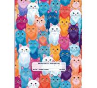 Rainbow Kitty Handwriting & Creativity Journal: Dotted Midline with Picture Space | Grades K-2 | 100 Pages for Writing and Drawing
