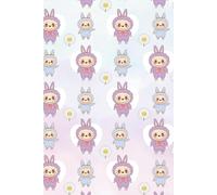 Rainbow Labubu Little Monsters Journal: Hardcover, 6 x 9 Inches, 180 Pages, Blank Lined Notebook, Matte Finish. Kawaii Animal Print, Gifts for Friends, Cute Pastel Journals