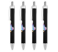 Rainbow LGBT Gay Goose Penna a sfera retrattile inchiostro nero penne a sfera per ufficio casa 4 pezzi