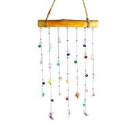 Rainbow Light Catcher, Crystal Sun Window, Hanging Glass Decor, Stained Glass Suncatcher Prism Rainbow Decor, Indoor Window Outdoor Backyard Garden Patio Balcony Tree Door Bedroom Living Room 40x15cm