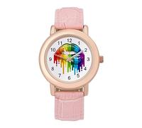 Rainbow Lip - Orologio da polso da donna, con cinturino a scelta, regalo per compleanni, San Valentino, Stile:, regular, MHXYZHW