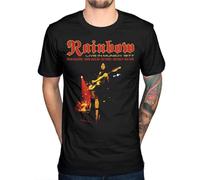 Rainbow Live in Mu@Ni@ch T-Shirt English Rock Band Ritchie Blackmore Men's S