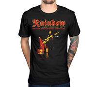 Rainbow Live in Munich 1977 English Ritchie Blackmore Unisex 100% Cotton Short-Sleeve T-Shirts Black M