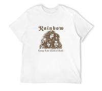 Rainbow Long Live Rock'N'Roll'78 Ritchie Blackmore Brown T-Shirt T-Shirt Whites
