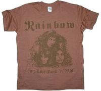 Rainbow Long Live Rock'N'Roll'78 Ritchie Blackmore New Brown T-Shirt Mens