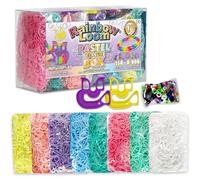 Rainbow Loom® Treasure Box Pastel Edition, 8.000 elastici in 8 diversi colori pastello e un bonus di 2 telai felici, grandi attività per ragazzi e ragazze dai 7 anni in su