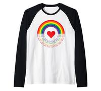 Rainbow Love Circle - Accettazione della comunità all Inclusive Maglia con Maniche Raglan