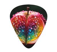 Rainbow Melograno pagaie per chitarra, basso, chitarra elettrica o Hawaii quattro corde (12 confezioni, sottile, medio, pesante)