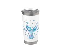 Rainbow Mermaid Theme Mermaid Tail Pink Blue Mermaid Scales Bicchiere termico in acciaio inox doppia parete