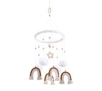 Rainbow Mobile, culla per bambini Boemia Rainbow Hanger, decorazione colorata per culla confortante, calmante, ornamento per stimolare l'immaginazione, 65 x 25 cm
