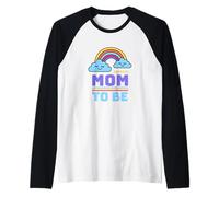 Rainbow Mom To Be for Mothers of Rainbow Baby Maglia con Maniche Raglan