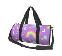 Rainbow Moon - Borsone da viaggio con nuvole, per uomini e donne, borsone sportivo, bagaglio a mano per viaggi di fine settimana, lavoro, campeggio