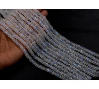 RAINBOW MOONSTONE RONDELLE 8-9 MM PERLINE SCIOLTE 10" SUPER FINE QUALITY BLUE...