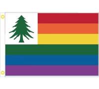 Rainbow New England Liberty Tree Bandiera Di Benvenuto 90X150Cm Con Occhielli Banner Appendere Bandiera Pirata Per Cortile Celebrazione Patio