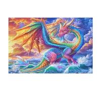 Rainbow Oriental Dragon Puzzle 1000 Pezzi Serate In Casa Con Amici Cute Pets Warm The Heart Giochi Da Tavolo Per Gruppo Divertimento E Convivialità Regalo Per Amici E Parenti 1000 PCS