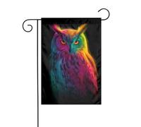 Rainbow Owl Neon Gradients Surreal Garden Flag 30x45cm verticale double face fattoria vacanze decorazioni esterne bandiera cortile