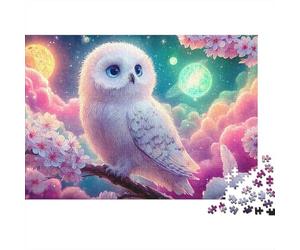 Rainbow Owls Set Puzzle Premium Da 1000 Pezzi, Fantasy Owl, Impossibile, Difficile, Stimolante, Stress, Migliore Regalo, Idea Regalo, Hobby, Tempo Libero 52x38cm/1000pcs