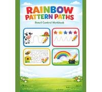 Rainbow Pattern Paths Pencil Control Workbook