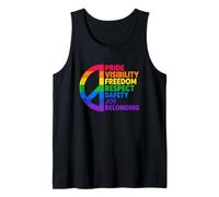Rainbow Peace Pride visibilità libertà Rispetto Canotta