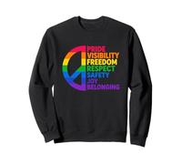 Rainbow Peace Pride visibilità libertà Rispetto Felpa