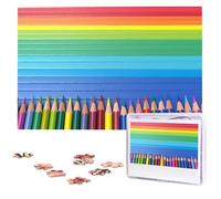 Rainbow Pencil Jigsaw Puzzle da 1000 pezzi in legno puzzle personalizzato immagine puzzle puzzle personalizzato per matrimonio adulto