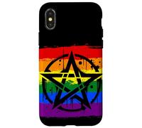 Rainbow Pentagram Goth LGBTQ Gay Pride Bandiera Pentacolo Custodia per iPhone X/XS