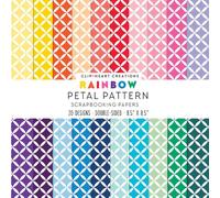 Rainbow Petal Retro Pattern Scrapbook Papers: For Scrapbooking, Double Sided Craft Paper, Decorative DIY Junk Journals