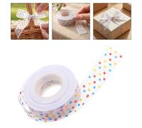 Rainbow Polka Sheer Ribbon Gift Wrap for Party Hair Bow Wreath Decor
