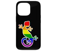 Rainbow Pride Bandiera Lucertola Gecko Custodia per iPhone 13 Pro
