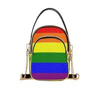 Rainbow Pride Flag Gay Lgbt Pride Day Month Parade Lgbtq Community trendy mens borsa a tracolla con multi tasche borse per le donne per regali di compleanno