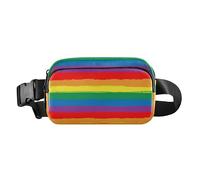 Rainbow Pride Flag Lgbt Pride Day Month Parade Lgbtq Community Carino Marsupio a tracolla per uomo donna impermeabile da corsa Marsupio con cinghia regolabile per viaggi, palestra, lavoro, Rainbow