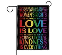 Rainbow Pride Love Is Love Women'S Rights Human Rights Bandiere Durevole Bandiera Da Giardino Robuste Bandiere Verticale Per Feste Festival Decorazione 30X45Cm