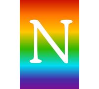 Rainbow Pride Monogram Hardcover Journal - Letter N | 6x9 Lined Notebook with Vibrant LGBTQ+ Gradient Cover, 100 Pages for Writing, Journaling, and Gift Giving