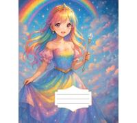 Rainbow Princess Notebook: Elegant Softcover Journal with Wide Ruled Lines for Writing, Notes, and Daily Inspiration ,7.5 x 9.25 Inches