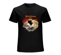 Rainbow Rising Rock N Roll Heavy Metal Music Band Men's T Shirt Black XL