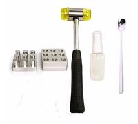 Rainbow_Road Piccola pressa per compresse di Polvere per Uso Domestico Stampi per pressa per compresse Facile da Usare Utensili manuali in Alluminio Stampi per Polvere di Latte (9 Fori)