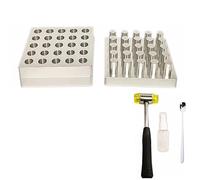 Rainbow_Road Piccola pressa per compresse di Polvere per Uso Domestico Stampi per pressa per compresse Facile da Usare Utensili manuali in Alluminio Stampi per Polvere di Latte (25 Fori)