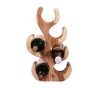 Rainbow_Road Portabottiglie in legno, portabottiglie a 6 slot, espositore da tavolo per bottiglie di vino per bar, casa, cucina