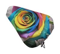 Rainbow Rose - Coprisedile per bicicletta con coulisse, impermeabile, protegge dal sole e dalla polvere, unisex, per mountain bike