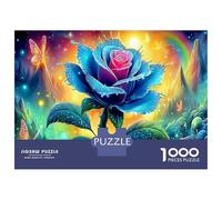 Rainbow Rose Fantasy Jigsaw Puzzle 1000 Pezzi Classici Per Adulti E Bambini ≥14 Anni Giochi Del Cervello Sfida Impossibile Regalo Amore Amico Hobby Creativo 38x26cm/1000pcs