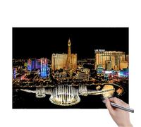 Rainbow-Scrattch - Carta patinata nera, strumento per graffiare, materiale artistico per bambini, dallo stress per adulti, articolo da gioco fantasioso | Set di rivelazione di vista