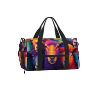 Rainbow Sheep Borsa a tracolla portatile di grande capacità leggera robusta idrorepellente per viaggi all'aperto