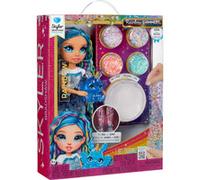 Rainbow High Rainbow Shimmers with Slime - Skyler, blu - Bambola Fashion di 28 cm, con Kit Slime e un Coniglietto come Animaletto Domestico, Età 4+