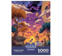 Rainbow Sky Eclipse Puzzle Intrattenimento Creativo 1000 Elementi Giochi The Forest Isle Bridge Path Puzzle Relax Decorazione Perfetta Sfide Divertenti Per Adulti 70x50cm/1000pcs