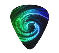 Rainbow Smoke - 12 plettri per chitarra, spessore 0,46 mm/0,71 mm/0,96 mm, con custodia, per chitarra acustica-elettrica, ukulele, basso