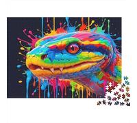 Rainbow Snake Art Puzzle Impossible 1000Pcs Interesting Decorazione Per La Casa. Rilassamento E Intelligence Per Adulti E Ragazzi Da 14 Anni 52x38cm/1000pcs