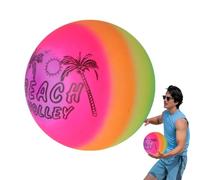 Rainbow Soccer Ball - Inflatable PVC Play Ball | Portable Outdoor Toy